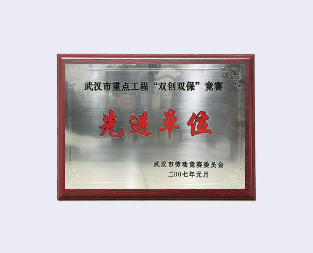 2007年武汉市重点工程“双创双保”竞赛先进单位